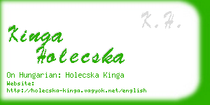 kinga holecska business card